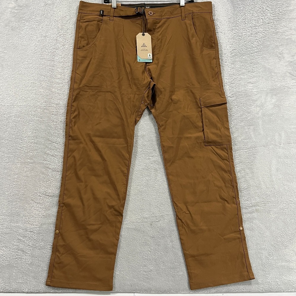 PrAna Zion Slim Pant II Pants Men 40x30 Sepia Hiking Outdoor Gorpcore Roll Up